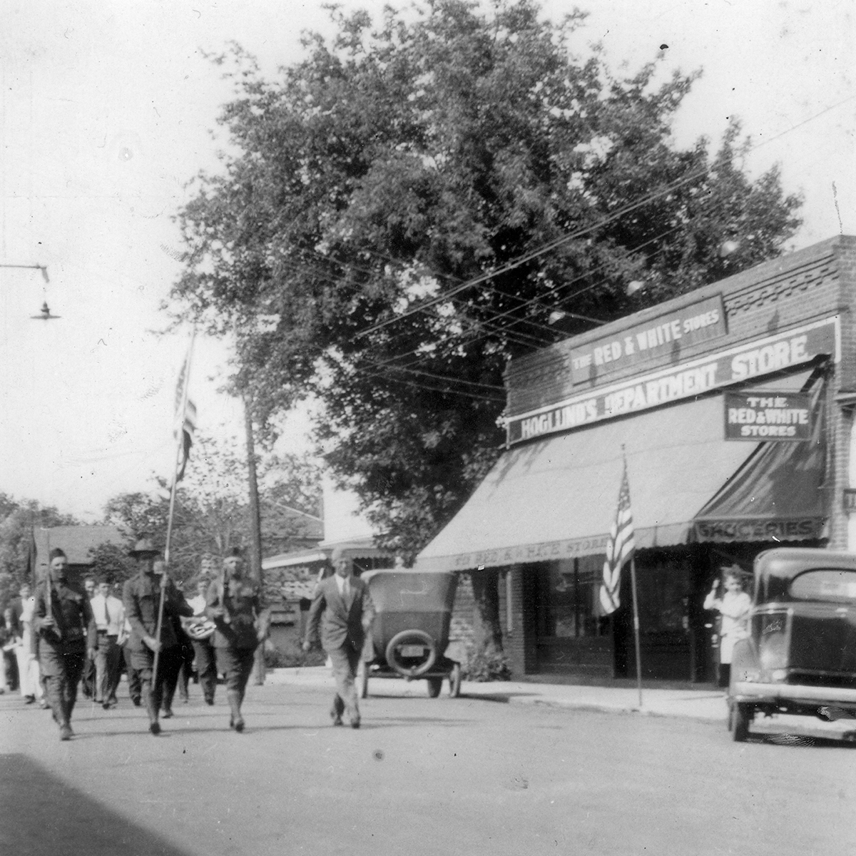 1934 memorial day parade, Bench St. Taylors Falls, Minnesota.